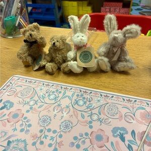 Boyds Bears Plush Set - Brown and Cream